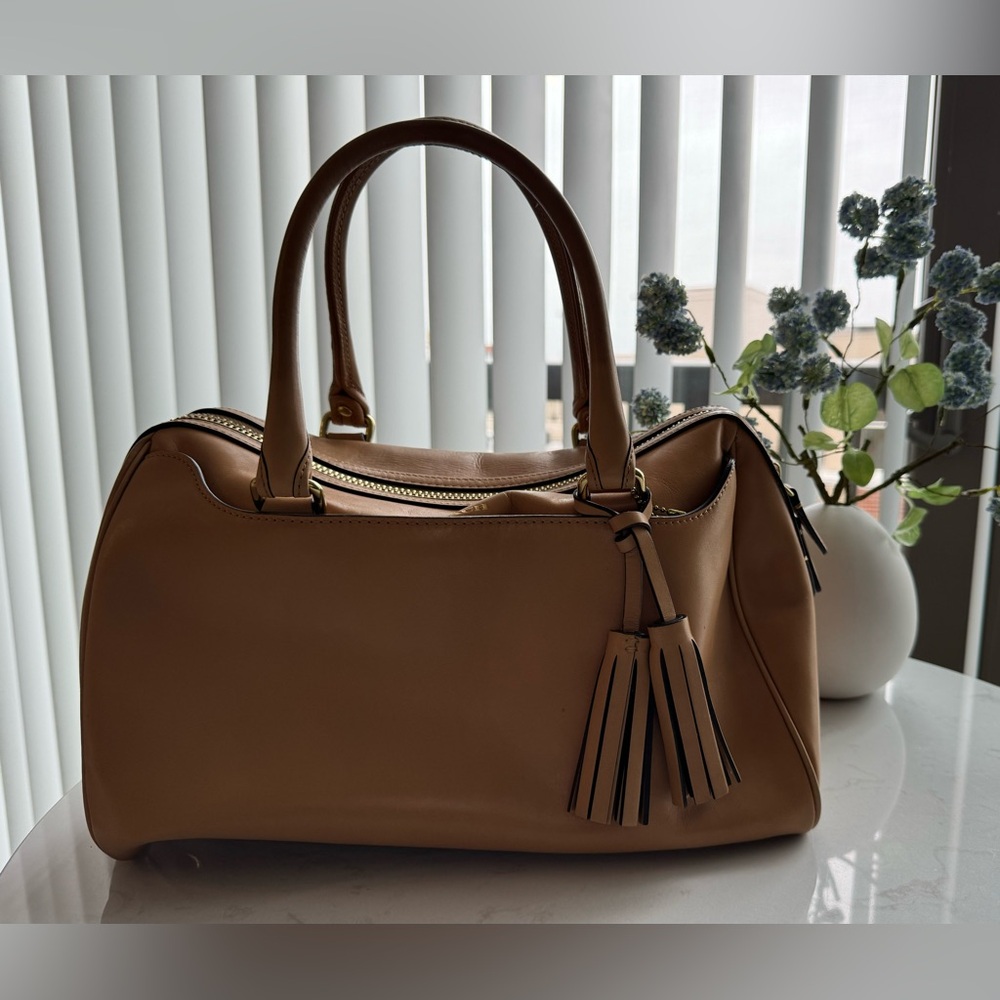 Coach Leather Satchel in Camel